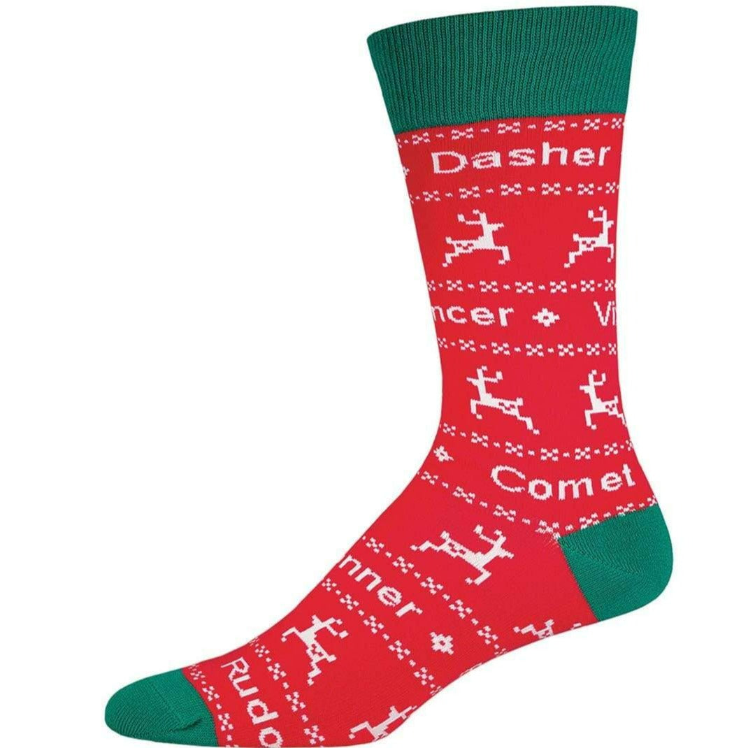 Dasher Dancer Socks Men’s Crew Socks