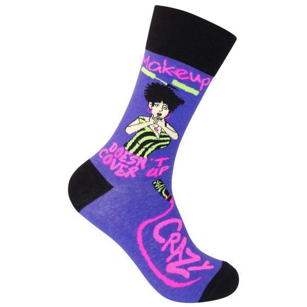 Makeup Doesn’t Cover Up Crazy Socks Unisex Crew Sock