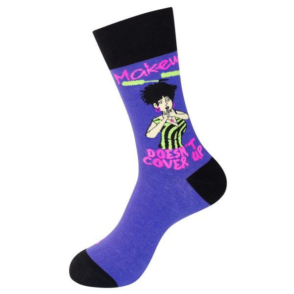 Makeup Doesn’t Cover Up Crazy Socks Unisex Crew Sock