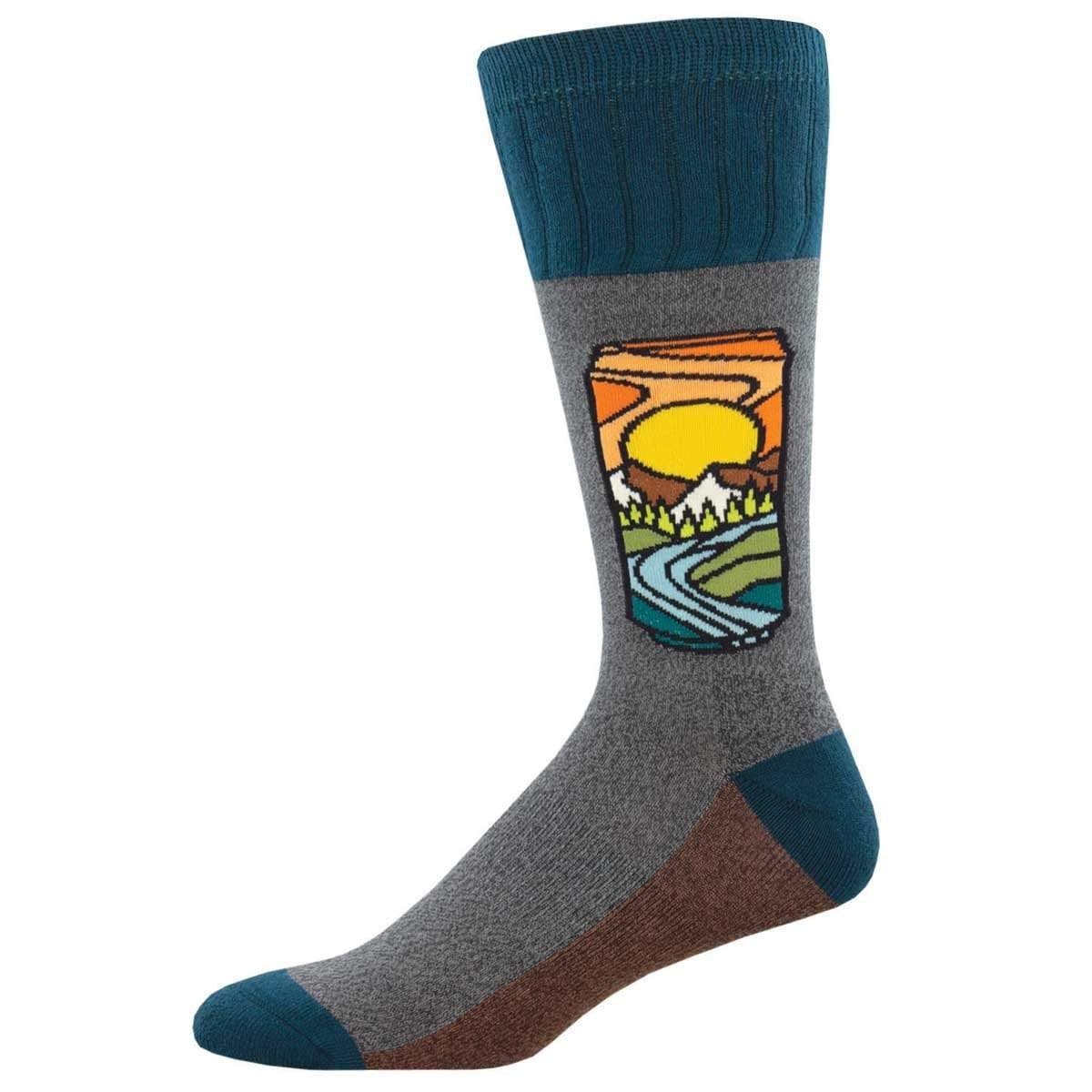 Brew With a View Men’s Boot Socks