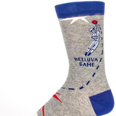 Baseball Strike Three Socks Men’s Crew Sock