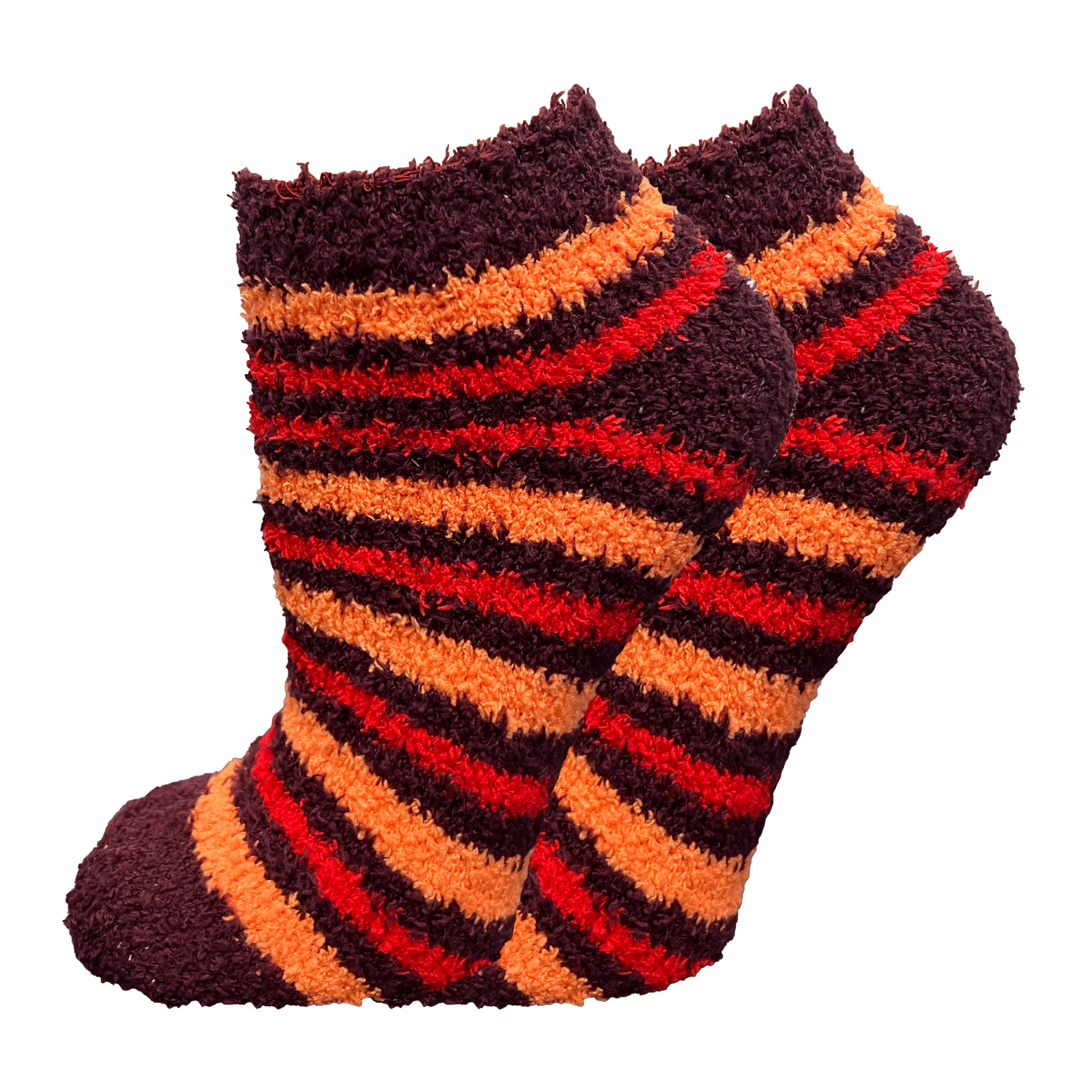 Ankle Striped Fuzzy Socks