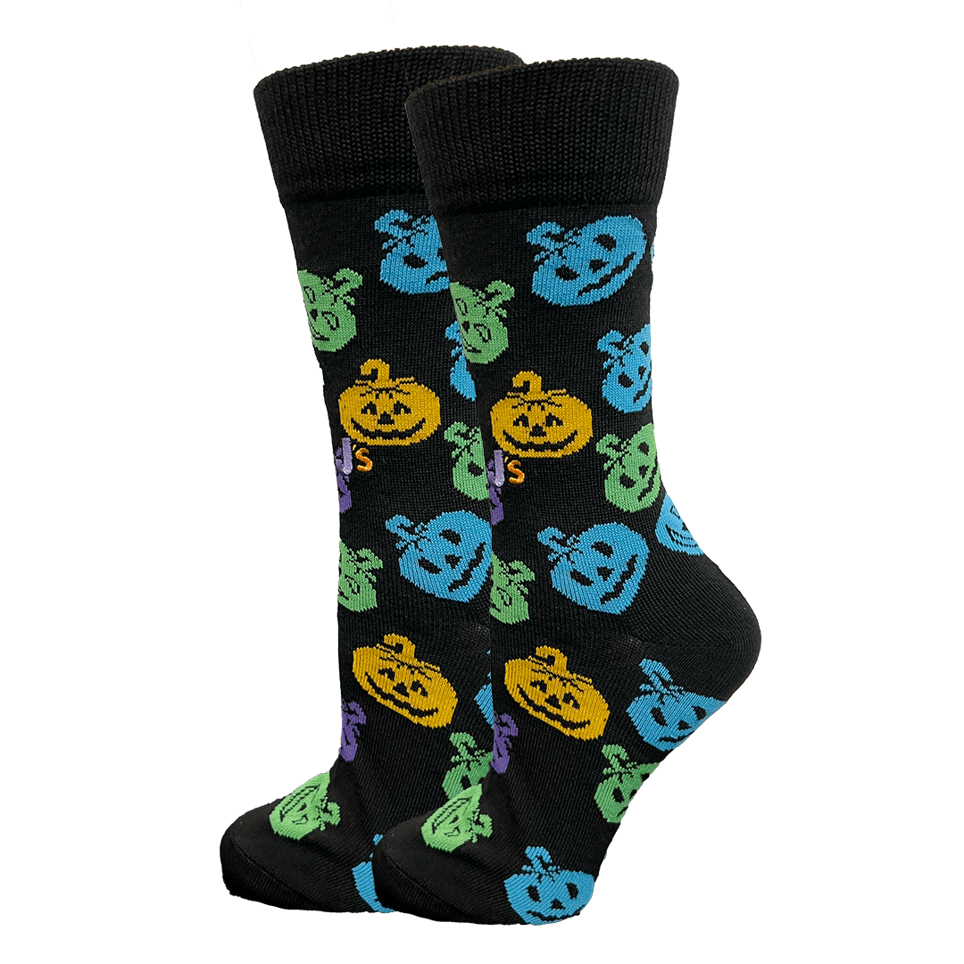 Colorful Jack O Lanterns Women’s Crew Socks