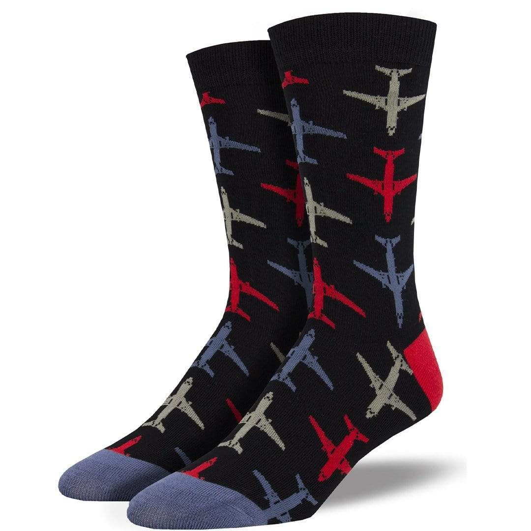 Airplanes Men’s Bamboo Crew Socks