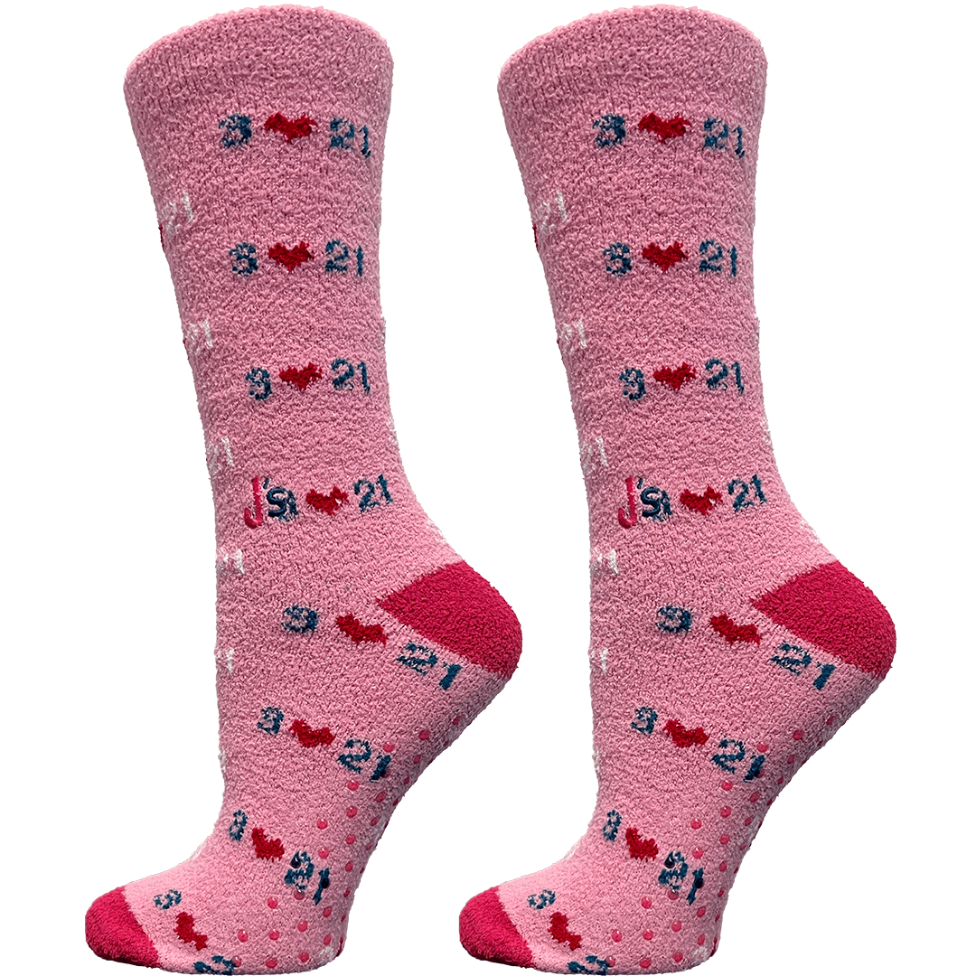 Down Syndrome Awareness Pink Fuzzy Kid’s Crew Socks