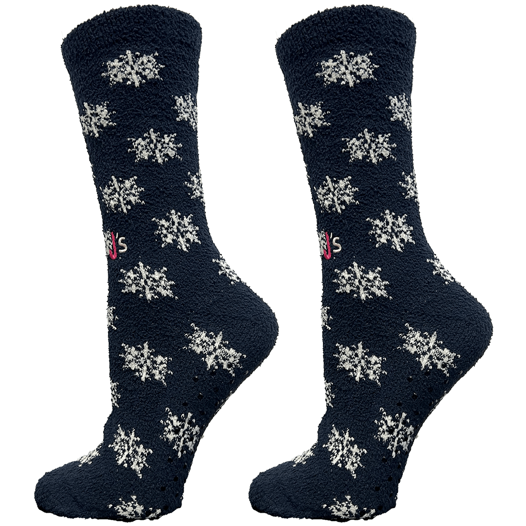 Snowflake Fuzzy Women’s Crew Socks