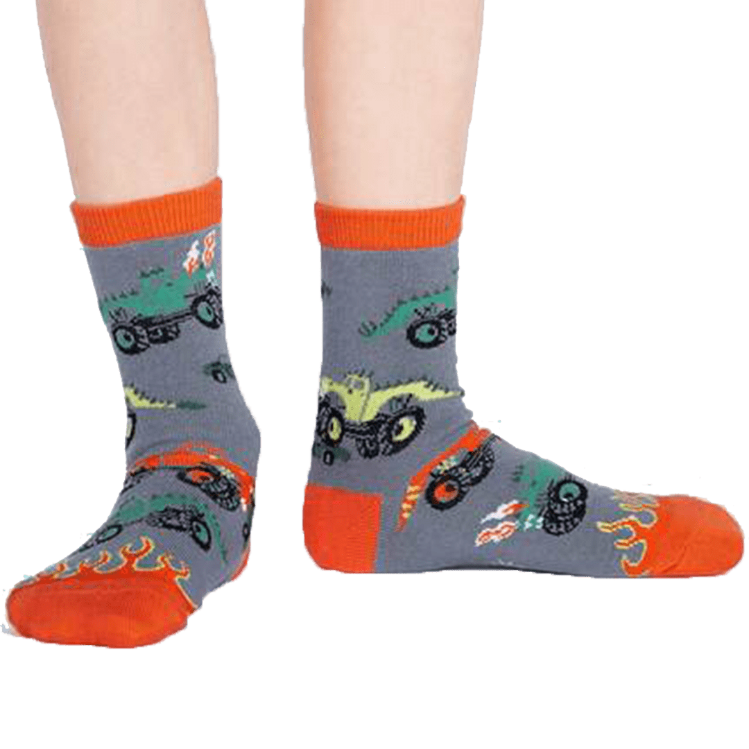 Monster Trucks Youth Crew Socks