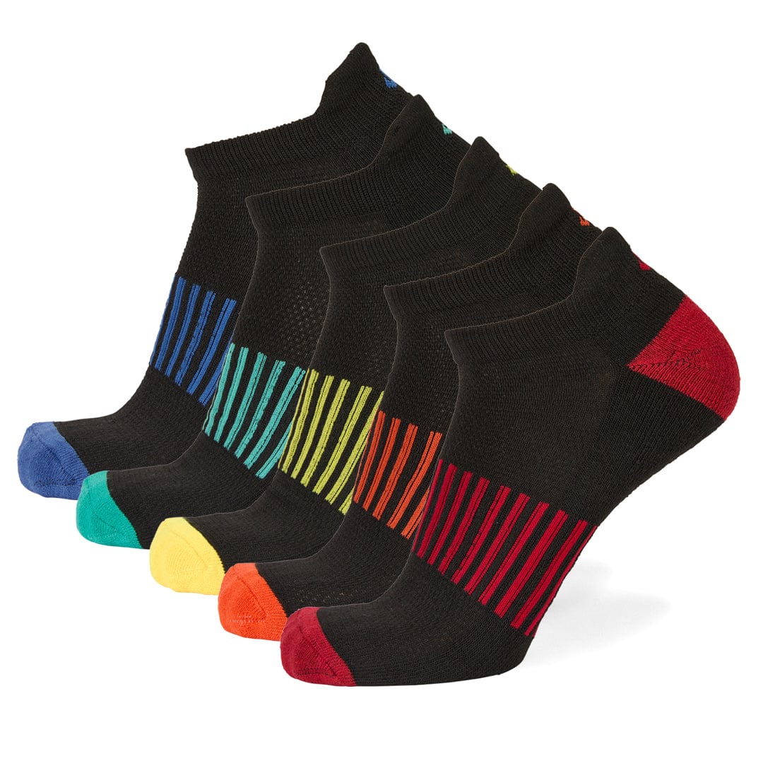 J’s Athletic No Show 5 Pack – Black/Assorted