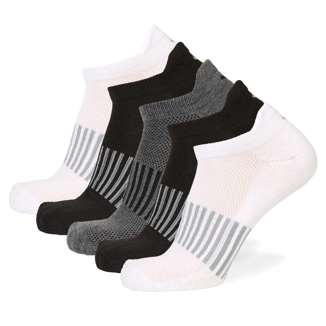 J’s Athletic No Show 5 Pack – Black/White/Grey