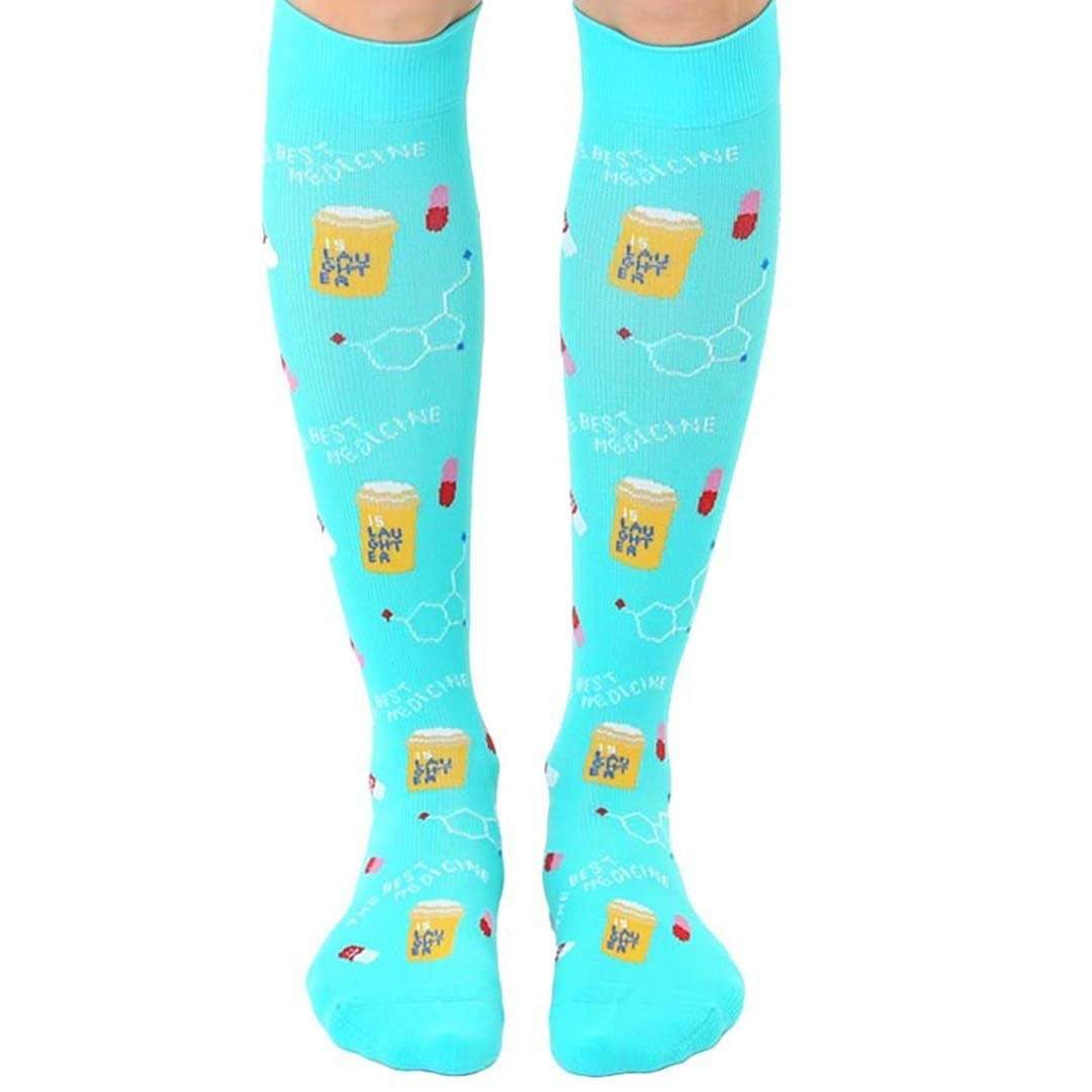 Best Medicine is Laughter Unisex Compression Knee High Sock