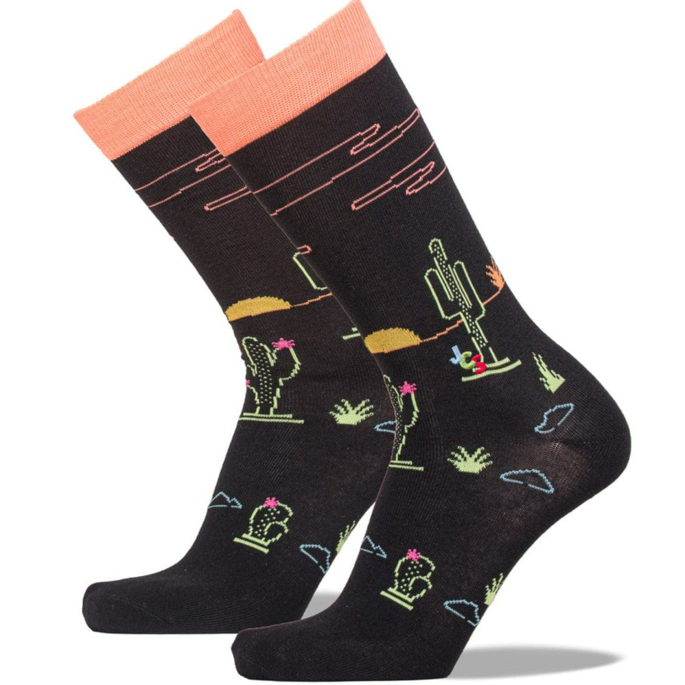 Neon Desert Crew Socks