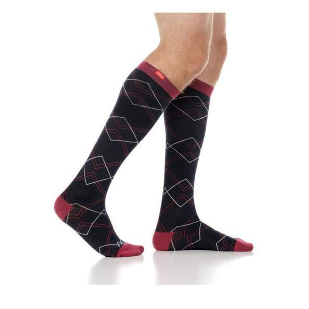 Overlap Diamonds Compression Socks Unisex Knee High Sock