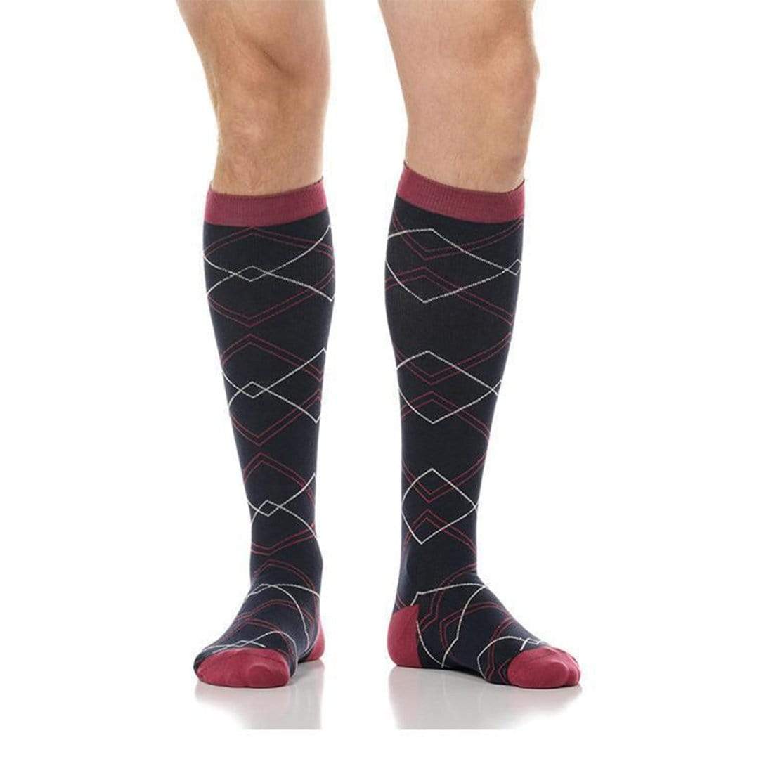 Overlap Diamonds Compression Socks Unisex Knee High Sock