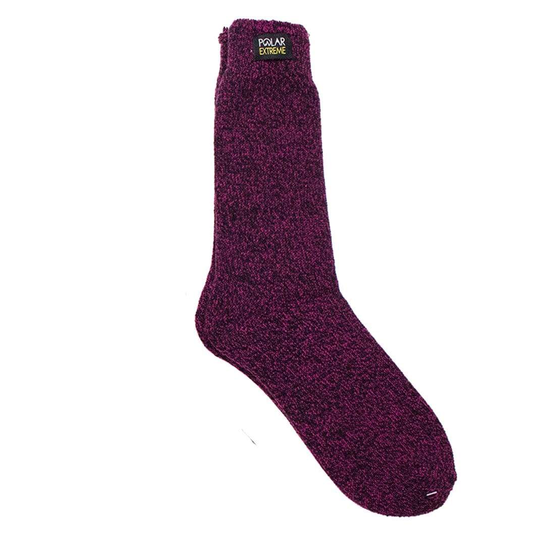 Dark Pink Heat Women’s Marled Brushed Socks