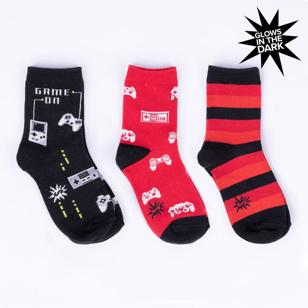 Game On Junior Pack of 3 Crew Socks