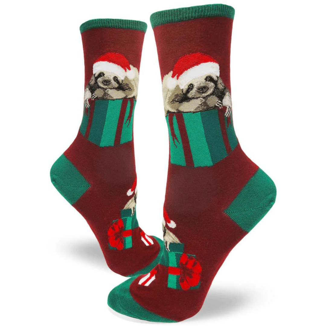 Santa Sloth Women’s Crew Socks