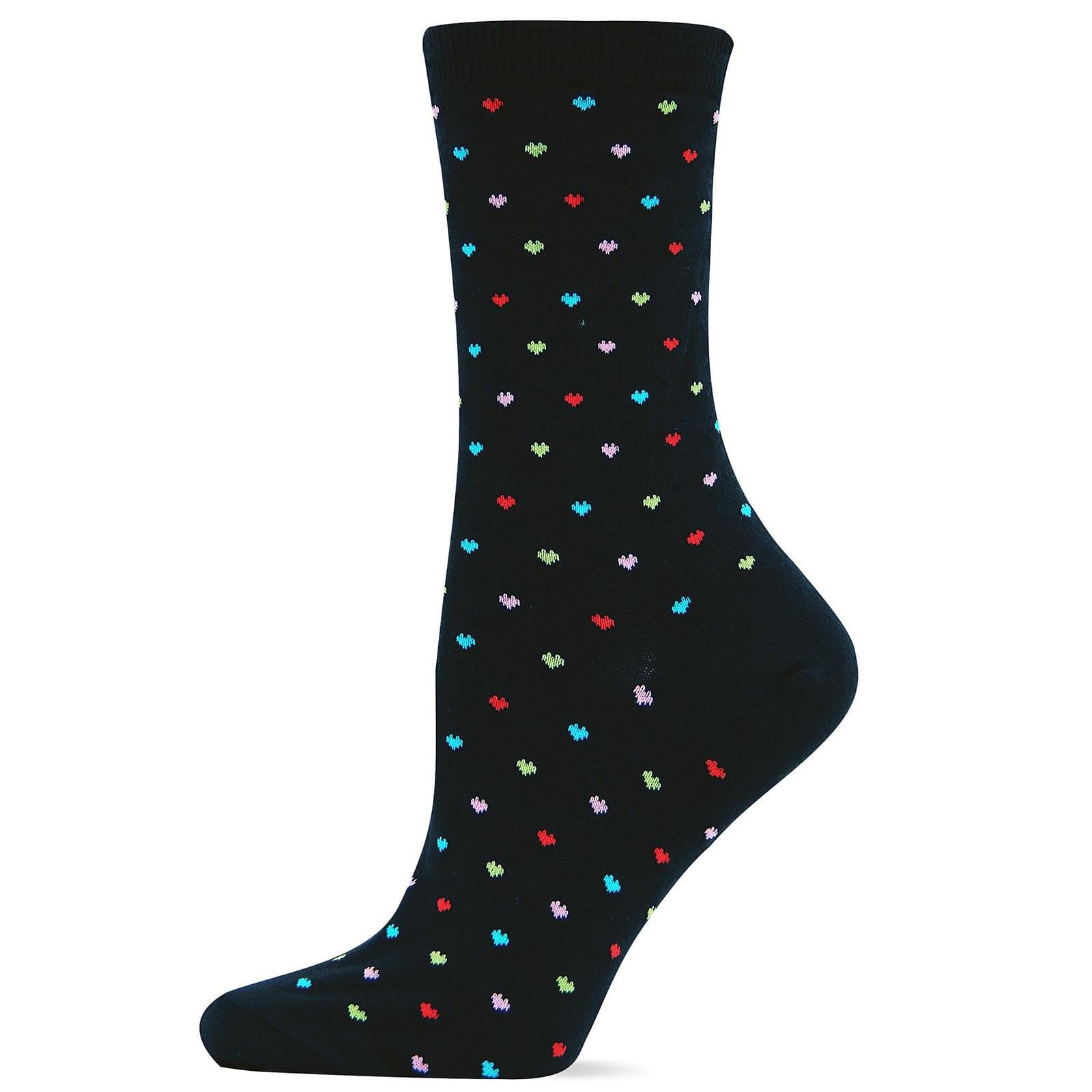 Pindot Hearts Socks Women’s Crew Sock