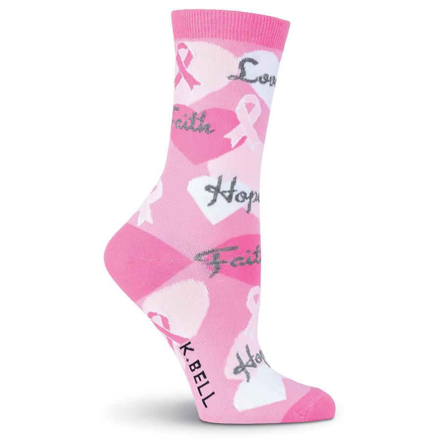 Pink Ribbon Socks Women’s Crew Sock