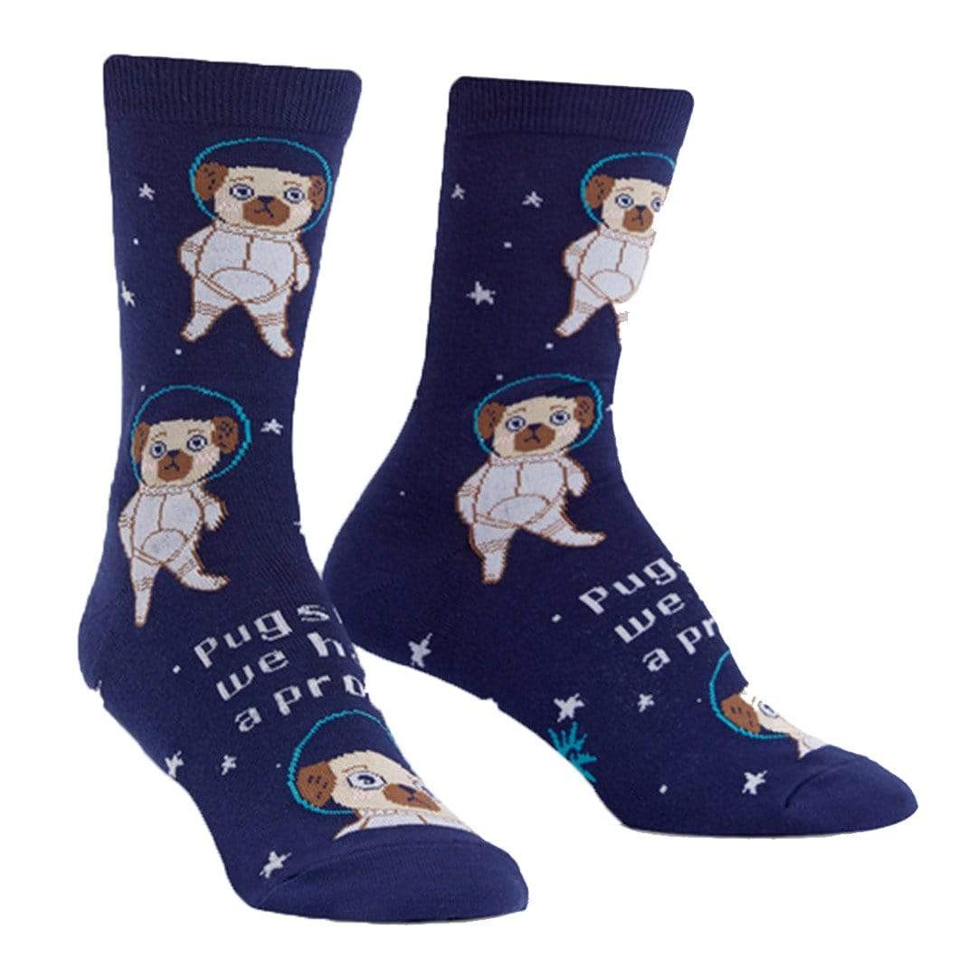 Pugston We Have A Problem Women’s Crew Sock