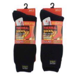 Polar Extreme Heat Men’s Solid Black Socks