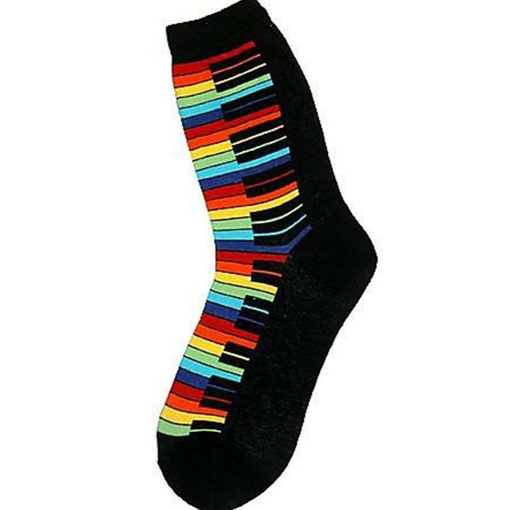 Rainbow Piano Socks Women’s Crew Sock