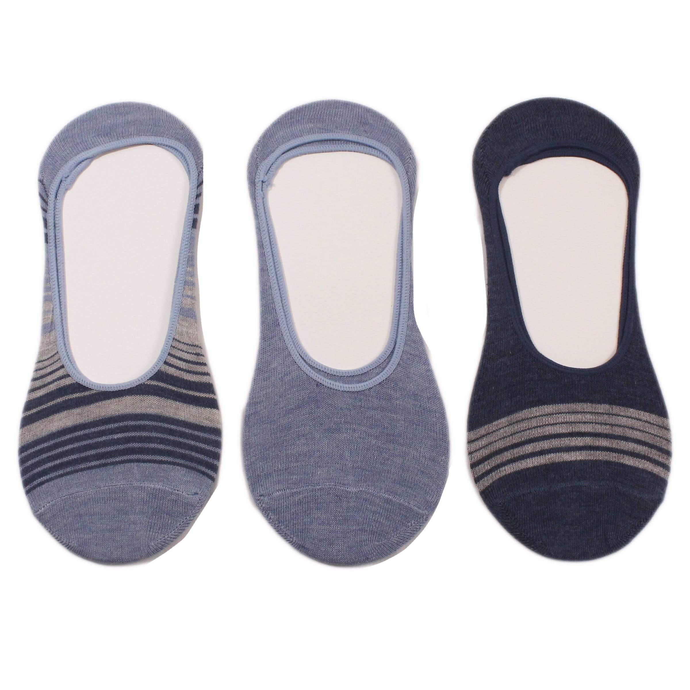 Blue Stripes 3 Pack Liner Socks