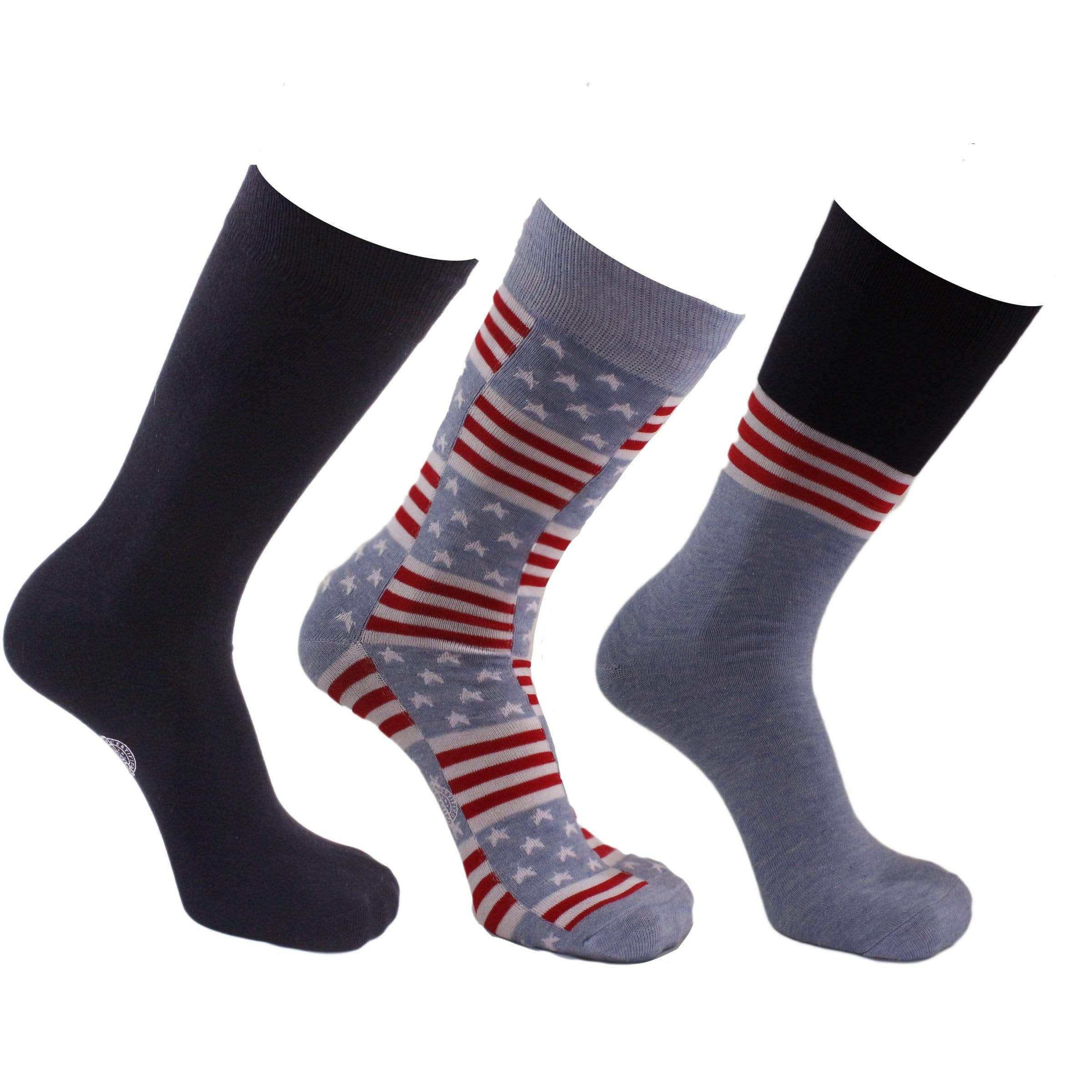 Stars & Stripes 3 Pack Crew Socks