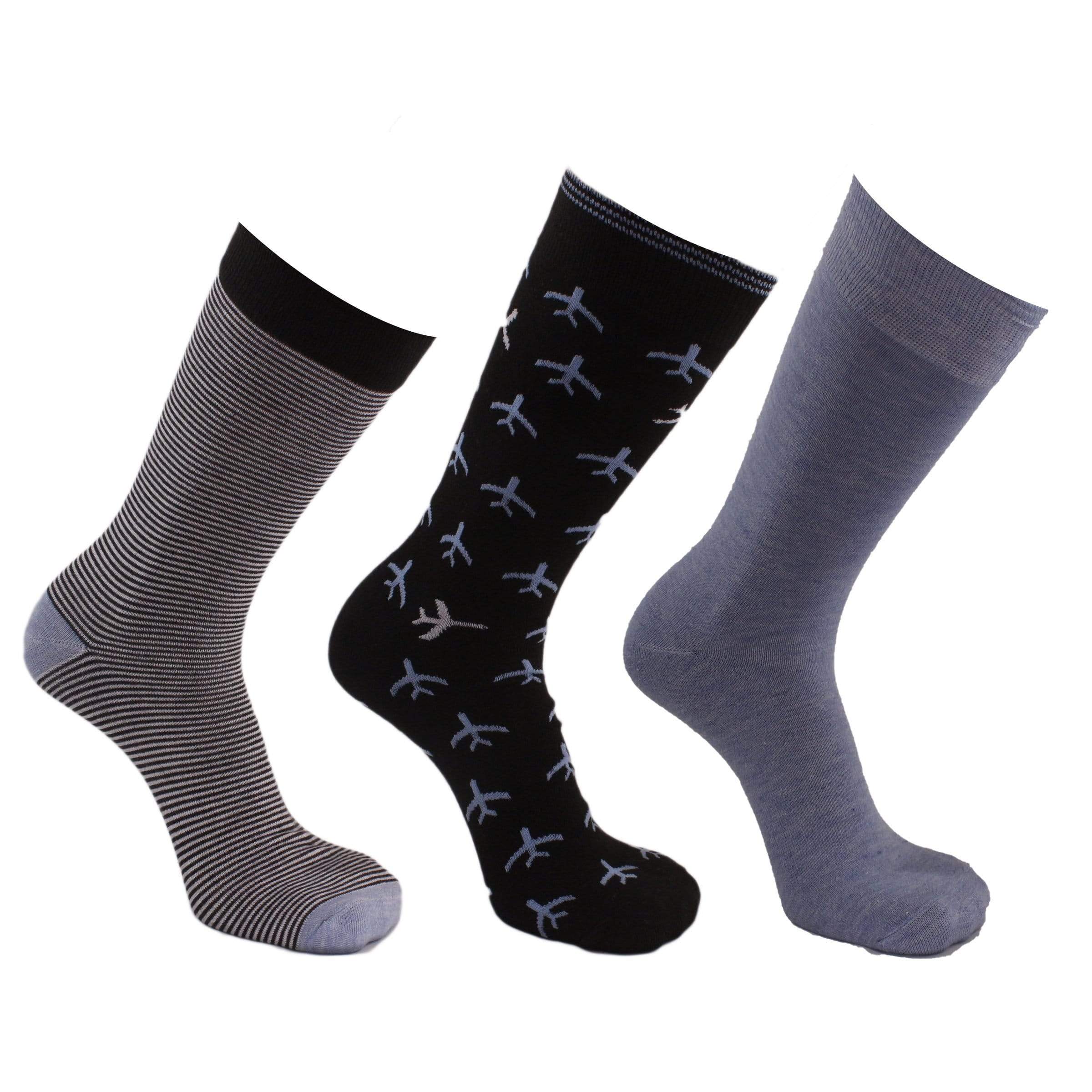 Airplane 3 Pack Men’s Crew Socks