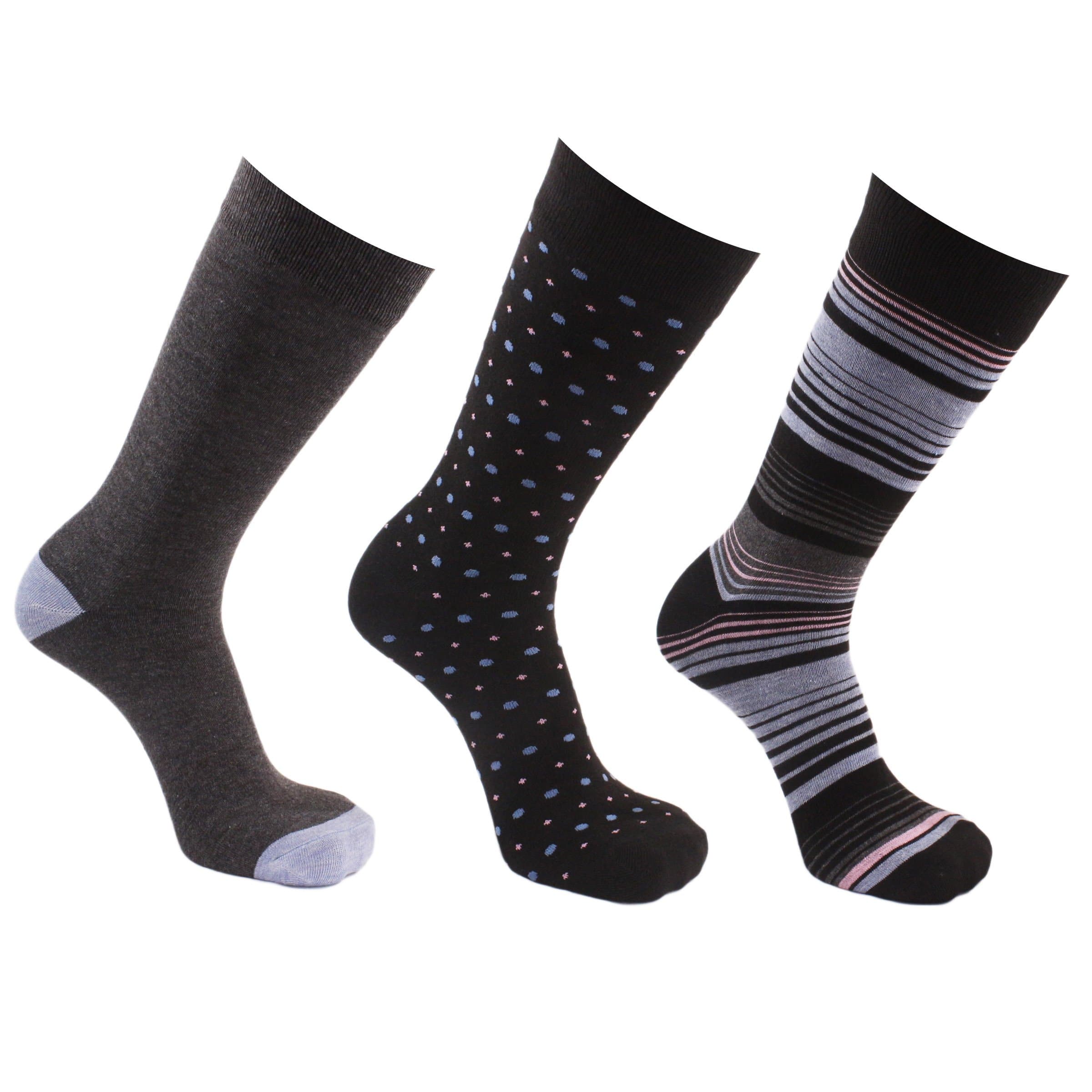 Stripes & Dots 3 Pack Crew Socks