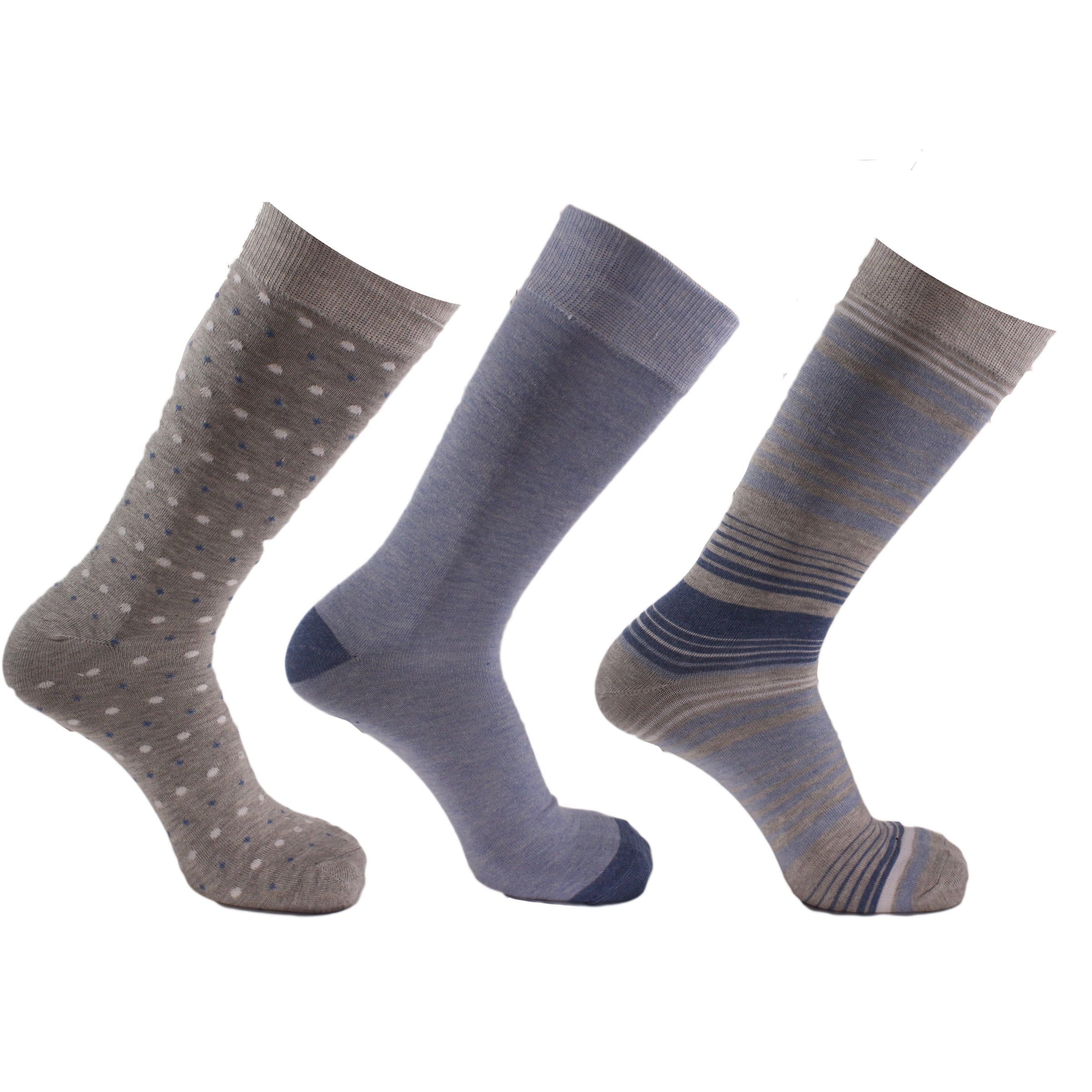 Stripes & Dots 3 Pack Crew Socks