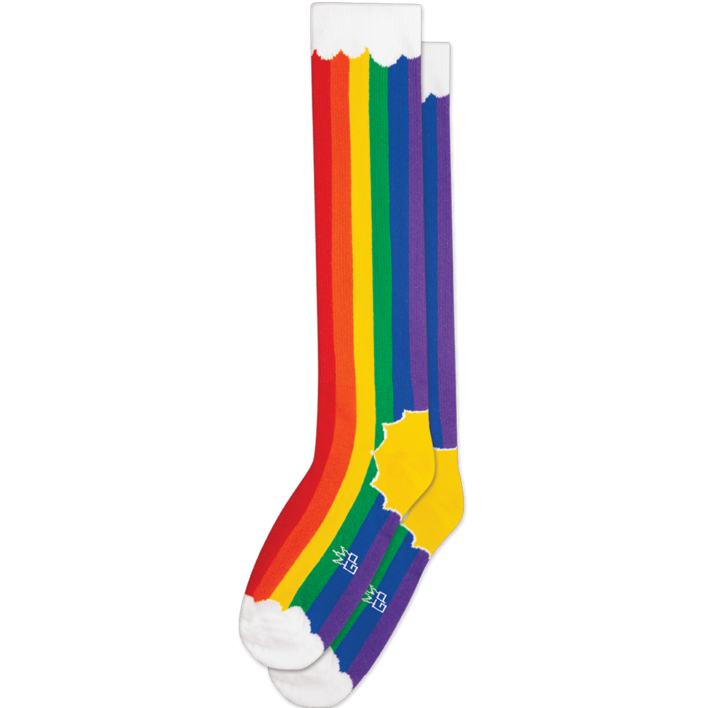 Rainbow Clouds Unisex Knee High Sock