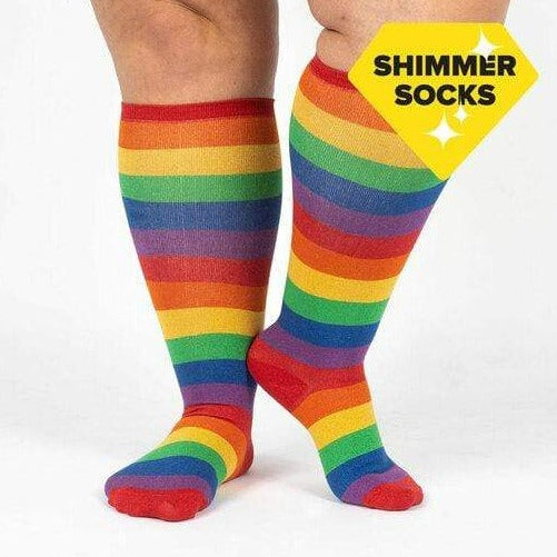 March With Pride Wide Calf Knee High Socks