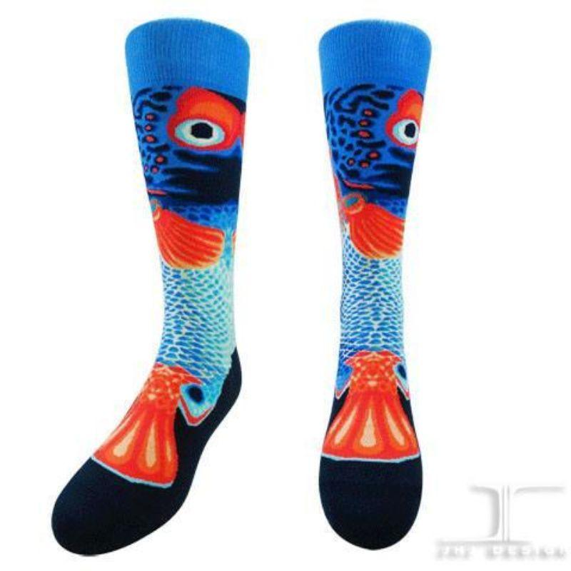 Blue Face Angel Fish Socks Unisex Crew Sock