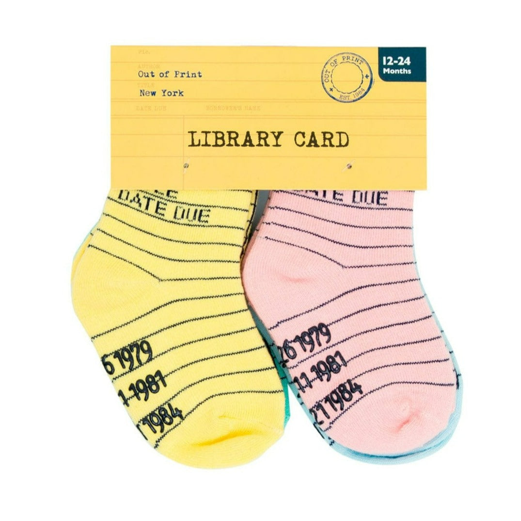 Library Card Pack of 4 Crew Socks