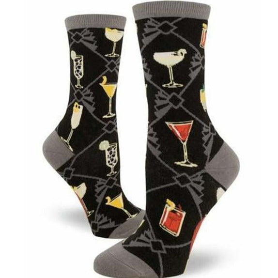 Speakeasy Cocktails Socks Women’s Crew Sock