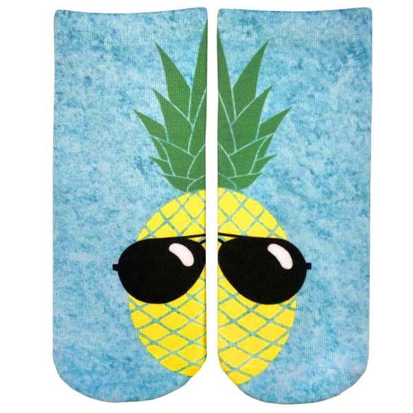 Sunglasses Pineapple Socks Ankle Sock