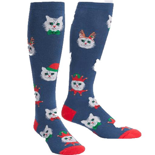 Santa Claws Women’s Wide Calf Knee High Socks