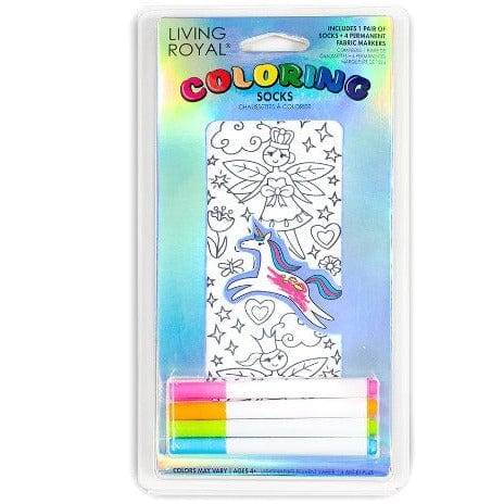 Fairy Princess Coloring Socks