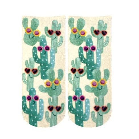 Sunny Cactus Ankle Socks