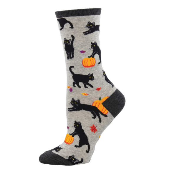 Black Cat Halloween Women’s Crew Socks