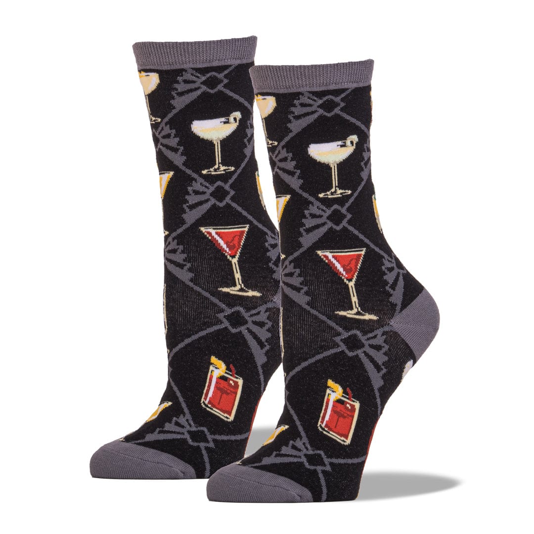 Speakeasy Cocktails Socks Women’s Crew Sock