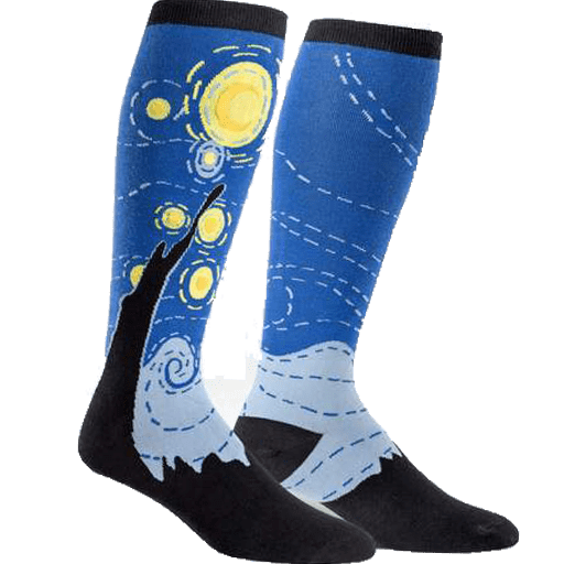 Starry Night Women’s Wide Calf Knee High Socks