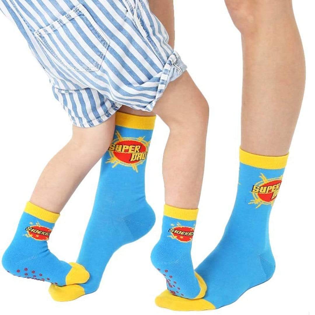 Super Dad Me and Mini Crew Socks