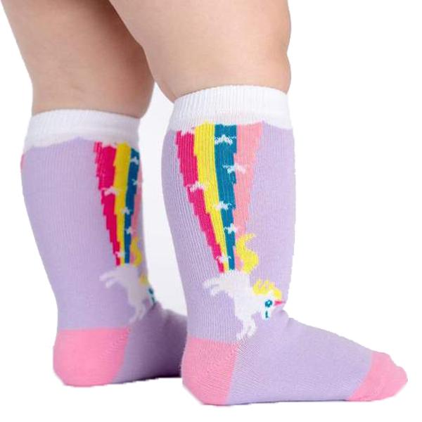 Rainbow Blast Toddler Knee High Socks