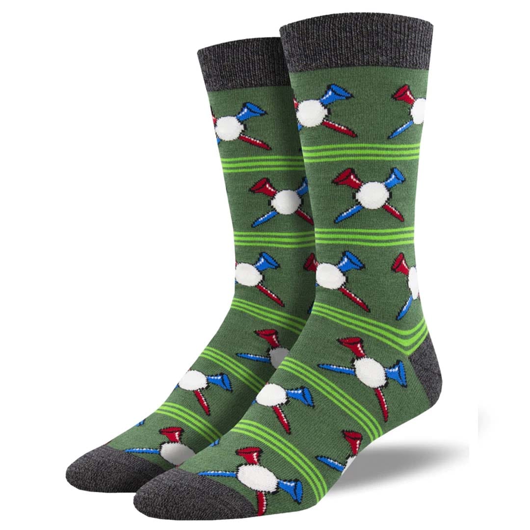 Tee Off Bamboo Men’s Crew Socks