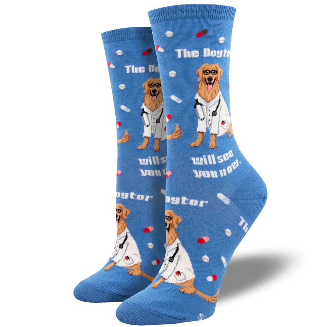 The Dogtor Is In Women’s Crew Socks