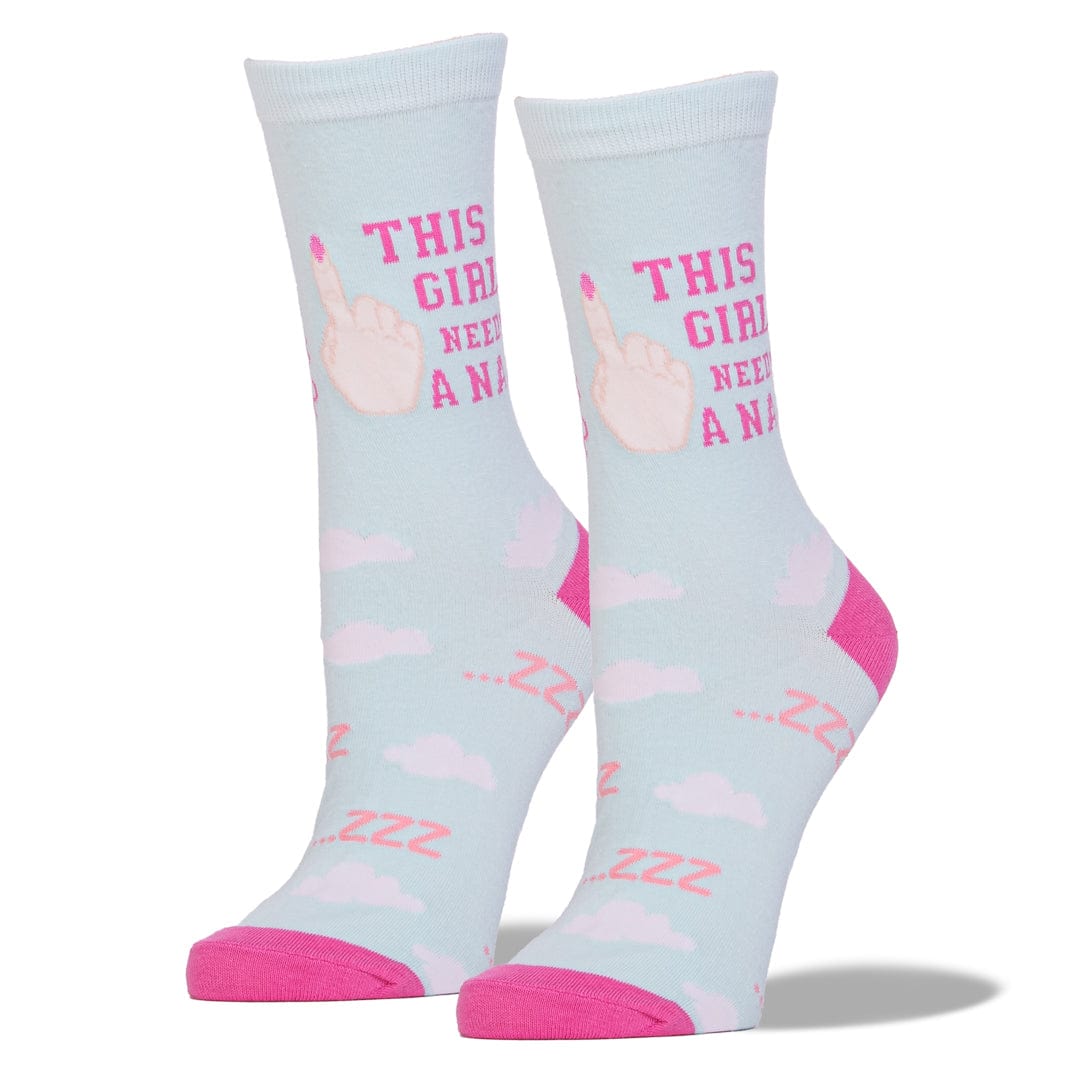 This Girl Needs A Nap Women’s Crew Sock