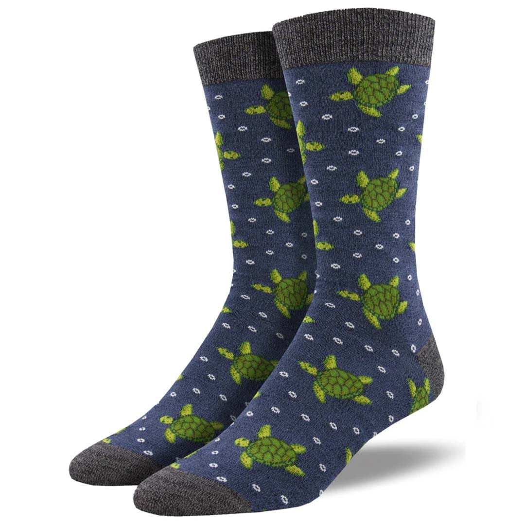 Turtle Tales Bamboo Men’s Crew Socks