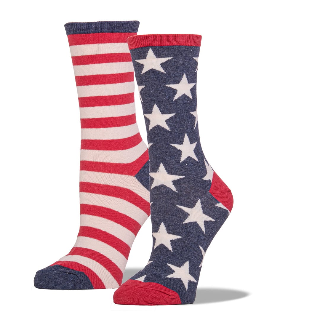 USA Mismatched Flag Women’s Crew Sock