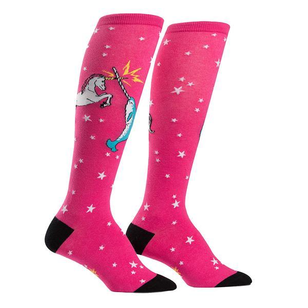 Unicorn Vs Narwhal Knee High Socks